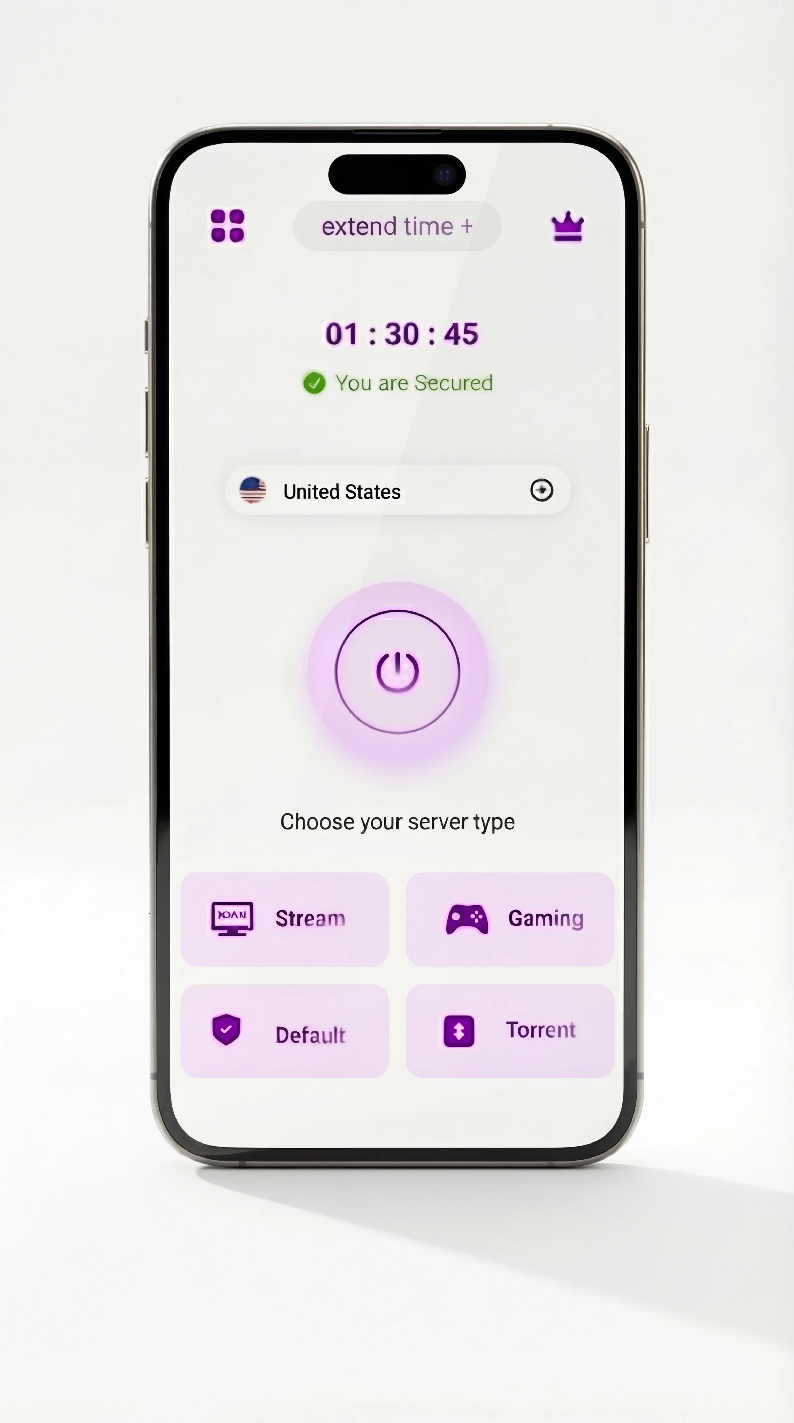 Ryn VPN Mobile App Interface